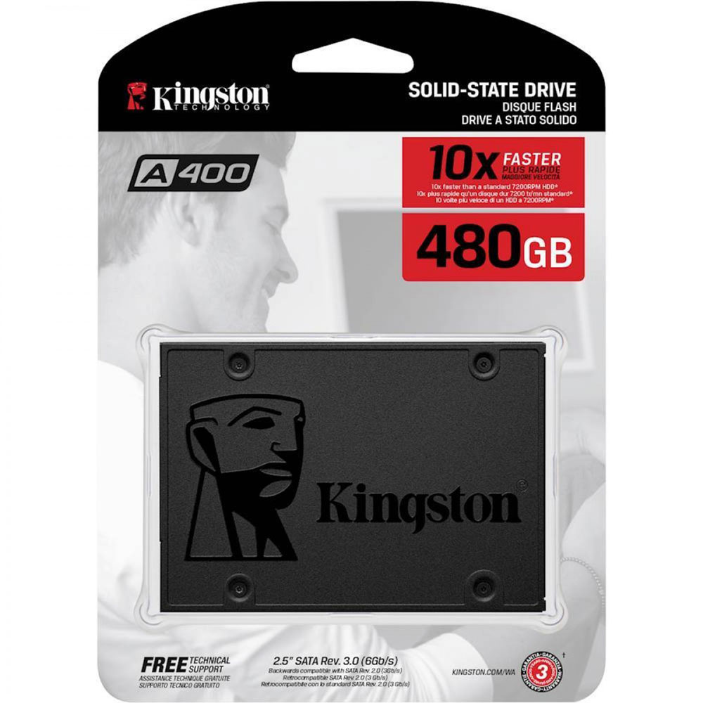 Hard Disk 2,5 Sata III SSD 480GB Kingston Solid State Drive SA400S37-480G